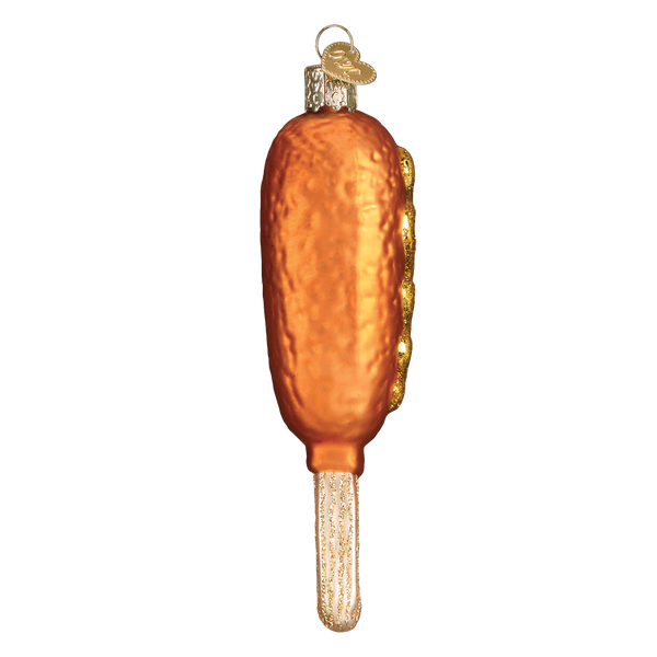 Corn Dog Glass Ornament