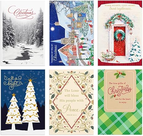 Inspirational Christmas Cards with Scripture- 48 Card Set