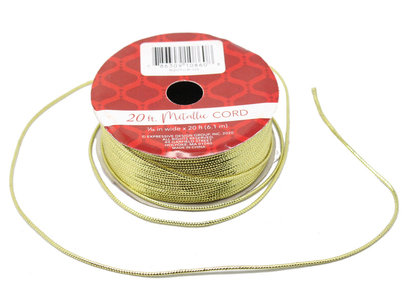 Metallic 20 Foot Wrapping Cord - Green