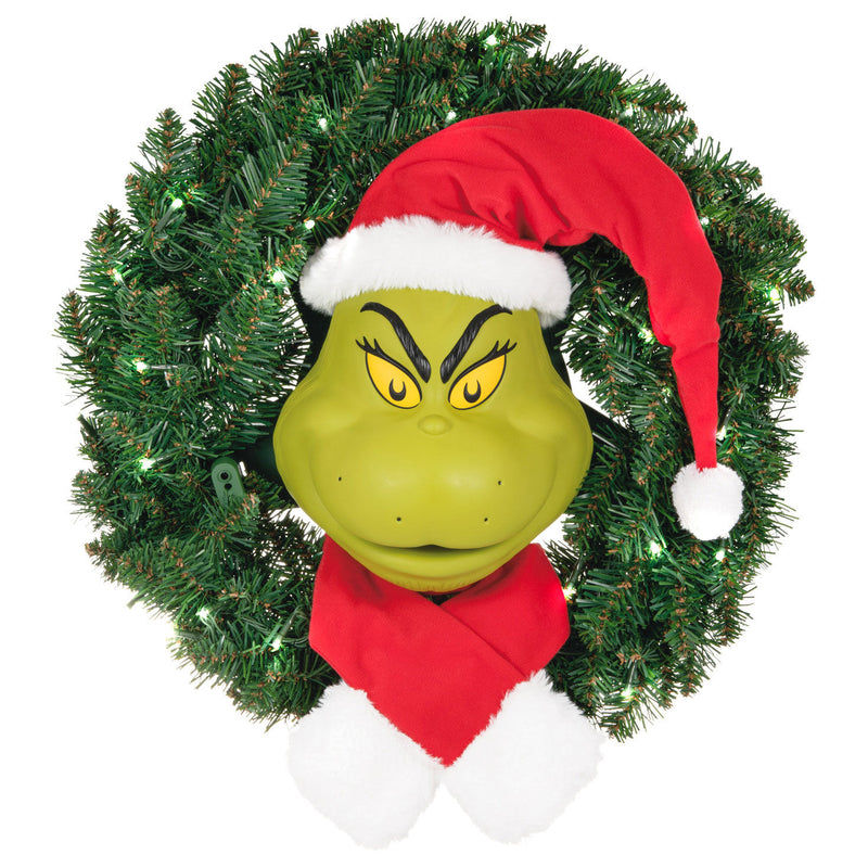 The Grinch Wreath with Light Sound and Motion