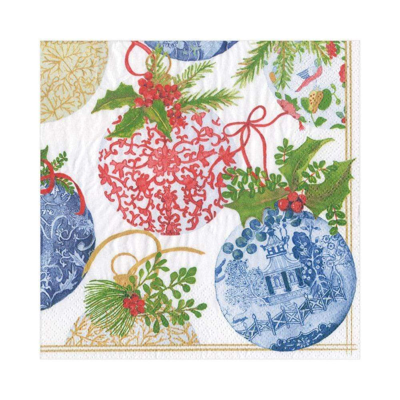 Caspari Porcelain Ornaments Paper Goods - Lunch Napkin