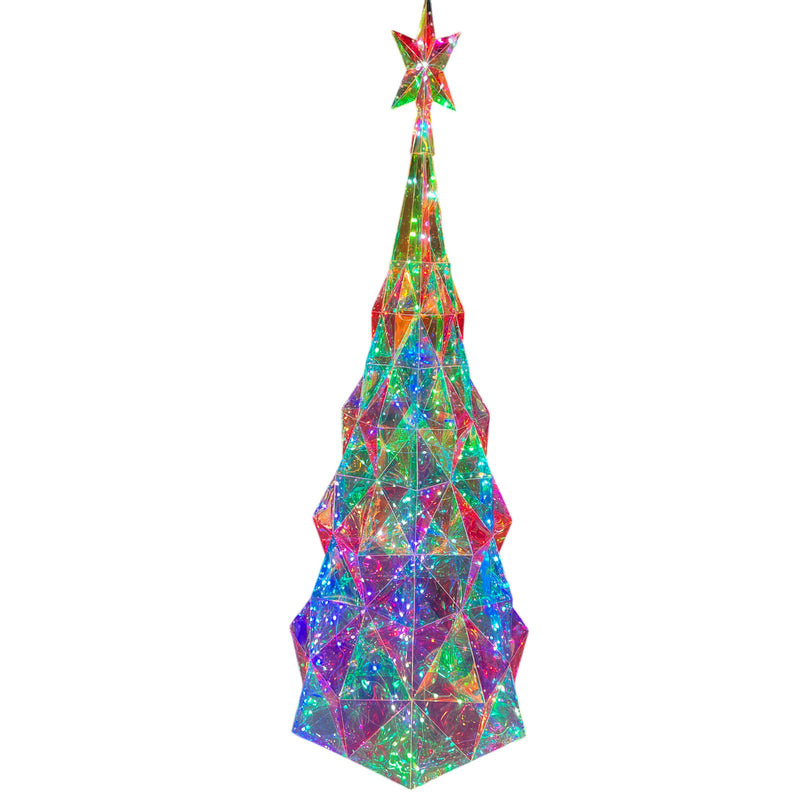 Lighted Holographic Holiday Tree with Remote Control