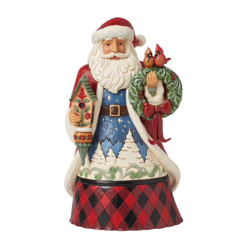 Highland Glen Collection Santa with Bird House Figurine