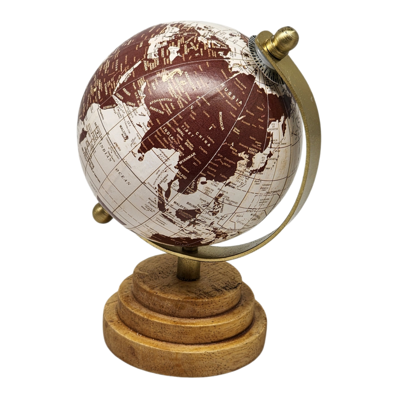 Mangowood Tabletop Globe - 6 inch - Dark