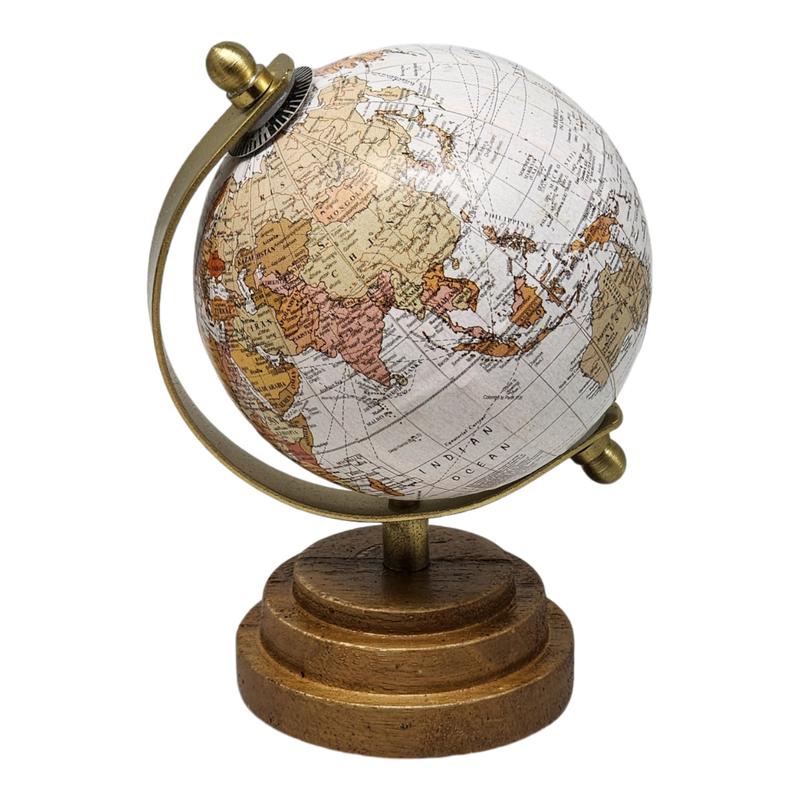 Mangowood Tabletop Globe - 6 inch - Light