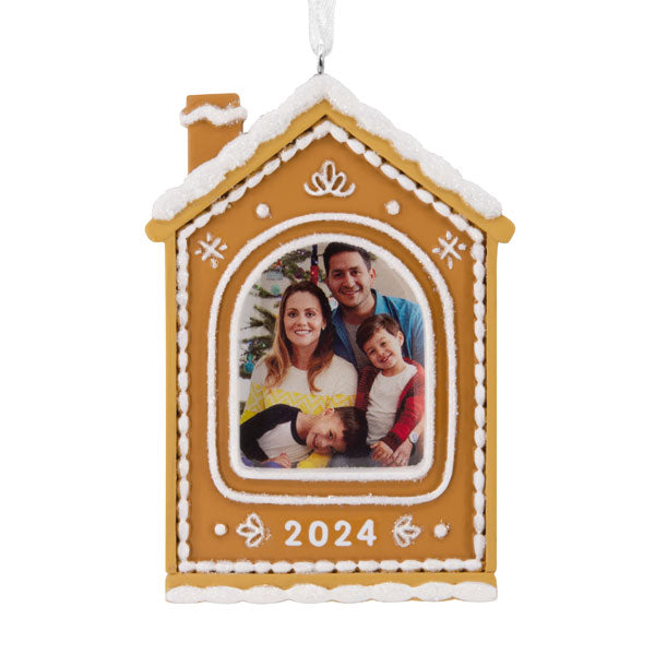 Gingerbread House Dated Photo Holder Ornament