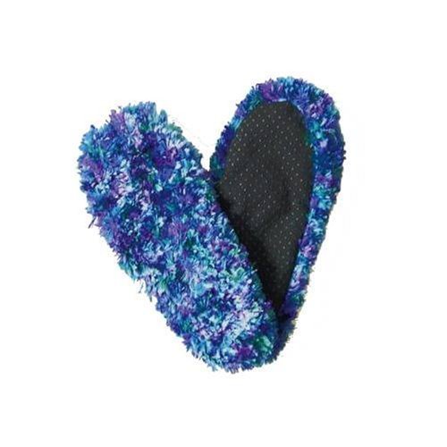 Fuzzy Footies Super Soft Slippers - Blue, Green, and Purple