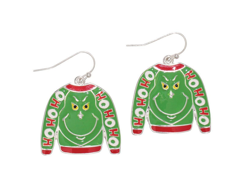 HOHOHO Grinch Sweaters - Earrings