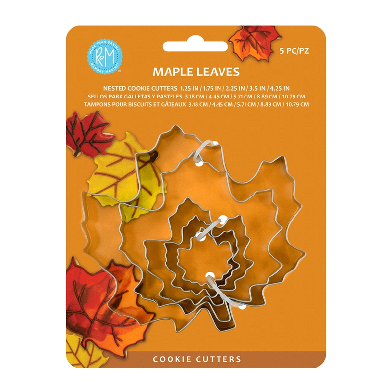 Maple Leaf 5 Pc Cookie Cutter Set