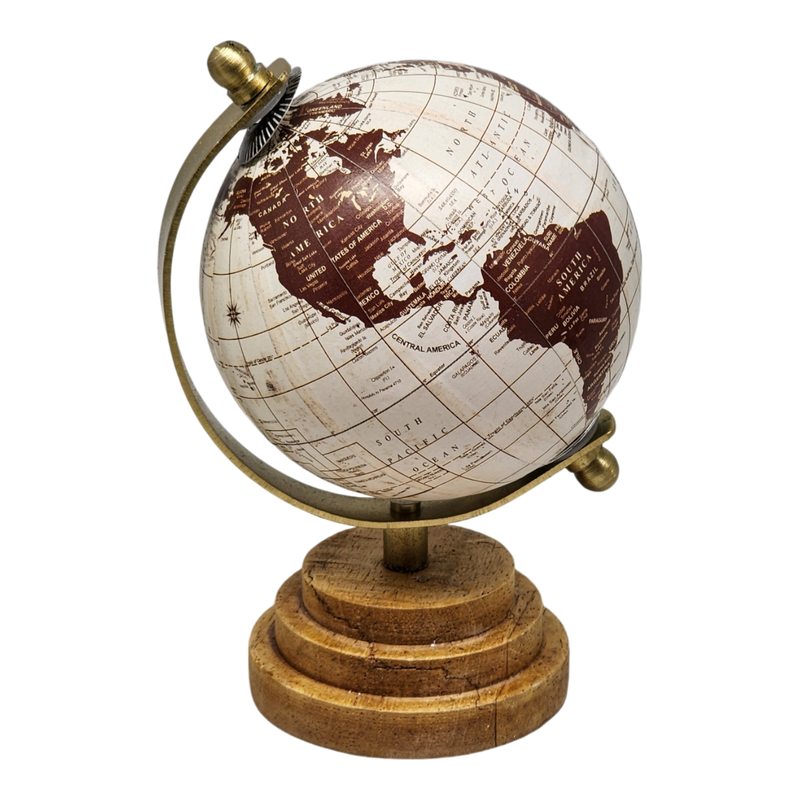 Mangowood Tabletop Globe - 6 inch - Dark