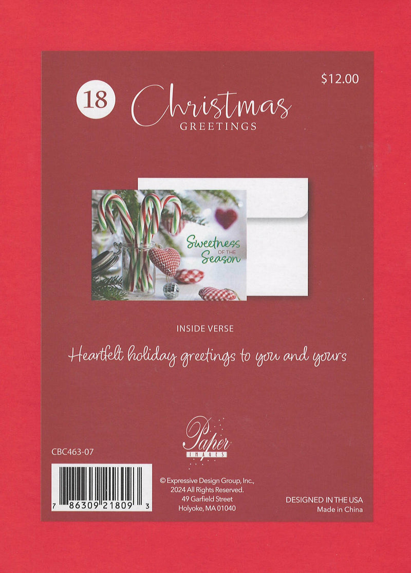 Holiday Memories Boxed Cards - Set of 18 - Sweetness of the Season