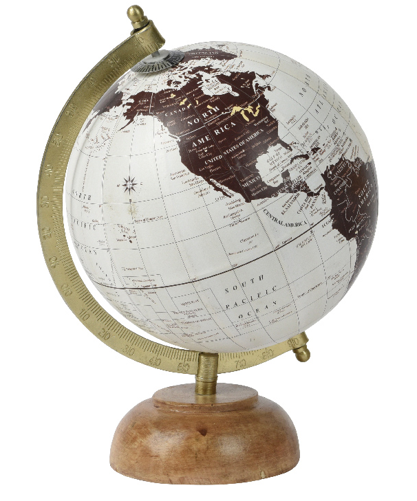 Mangowood Tabletop Globe - 9 inch - Dark