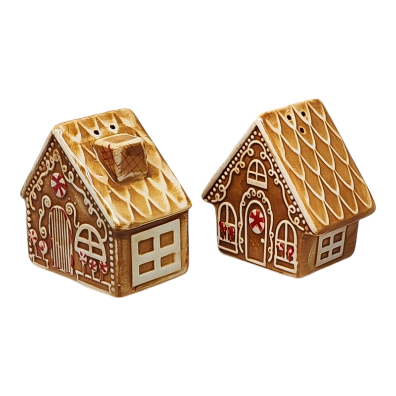 Ceramic Gingerbread House - Salt and Pepper Set