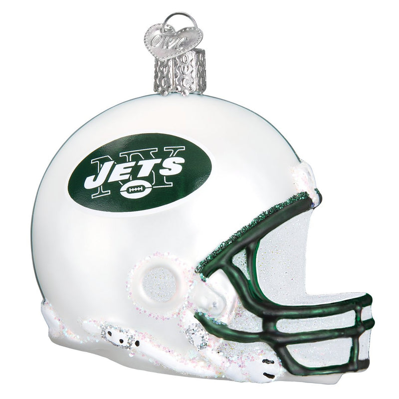 Old World Christmas Glass NFL Helmet - Jets - The Country Christmas Loft