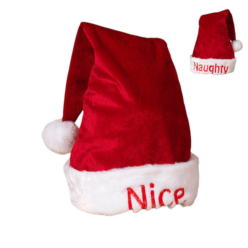 Naughty/Nice Reversible Santa Hat - 22 Inch