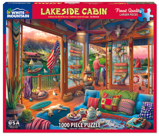 Lakeside Cabin  - 1000 Piece Jigsaw Puzzle