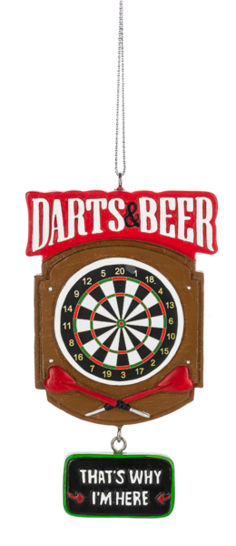 Darts and Beer Ornament