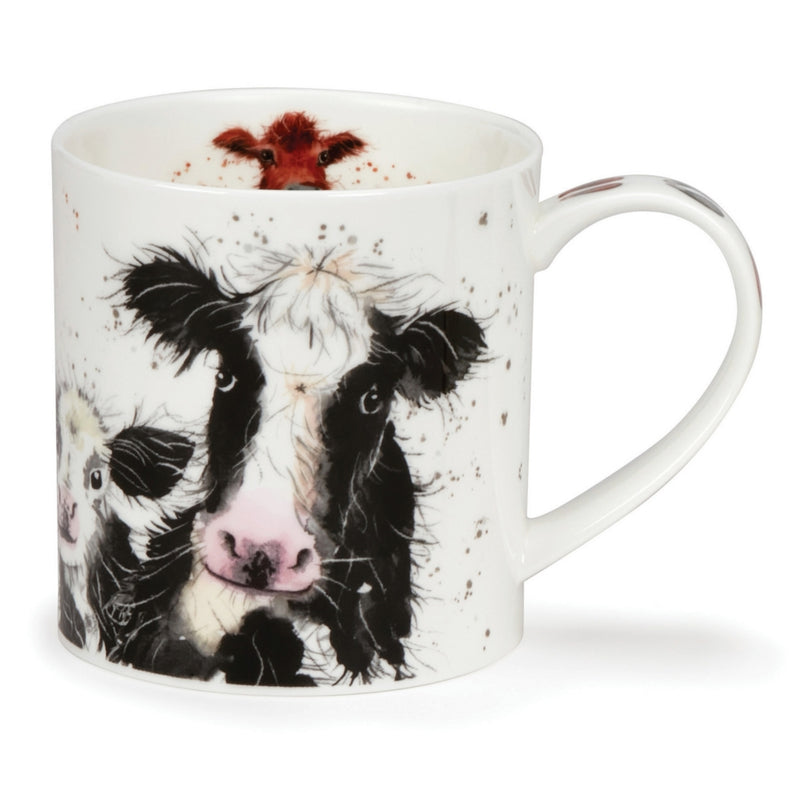 Shaggy Tails - Farm Cow - Fine Bone China Mug Ornkey Style By Dunoon