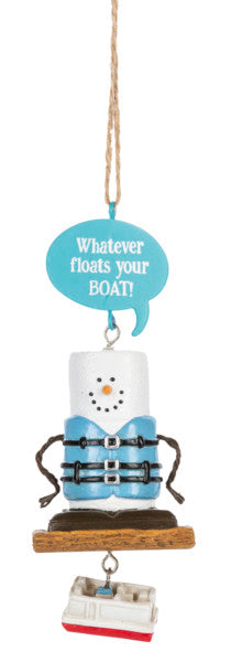 Smores Boating Ornament - Whatever floats your BOAT!