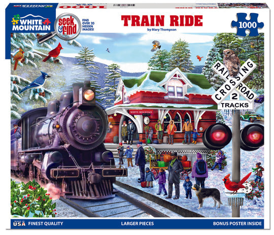 Train Ride Seek And Find  - 1000 Piece Jigsaw Puzzle