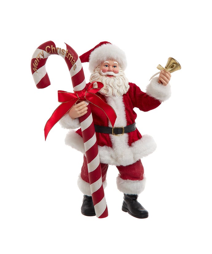 Fabriché Santa With Oversized Candy Cane