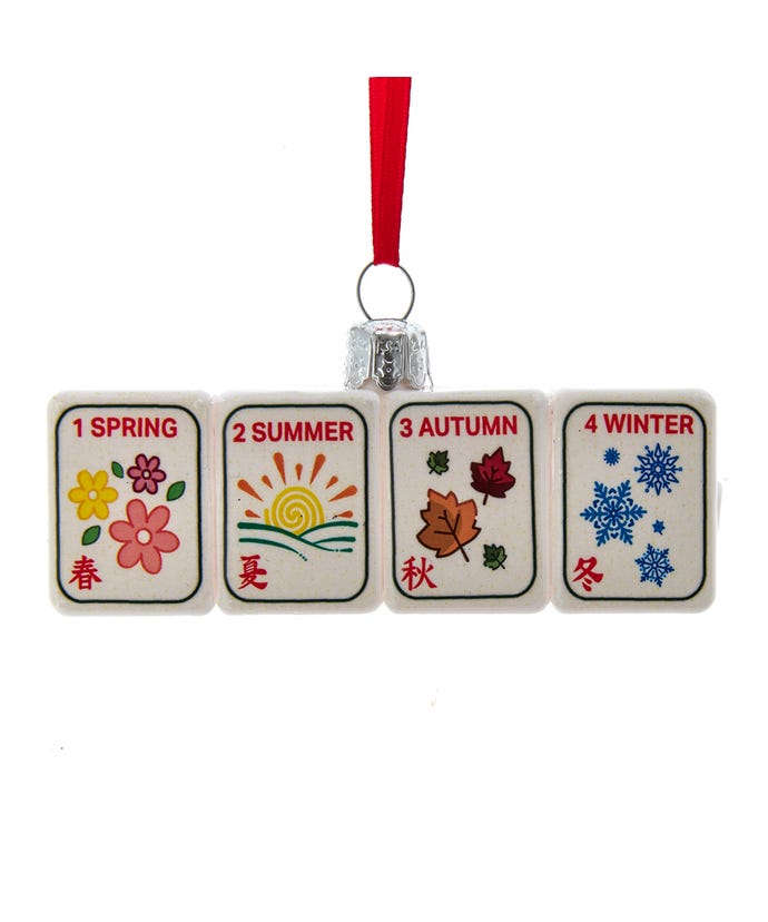 Glass Mahjong Ornament