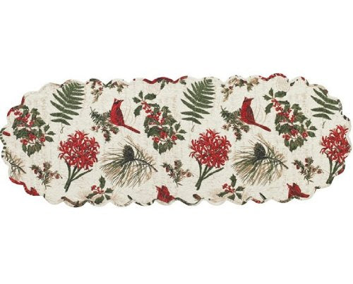 Nature Sings Cardinal Linen Set - Table Runner 13 x 54