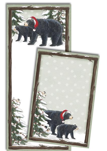 Deluxe List Pad Gift Set - Classic Christmas Bear