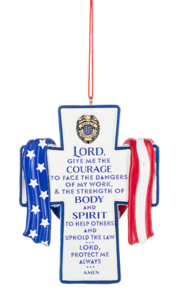 Protect And Serve Ornament - Police