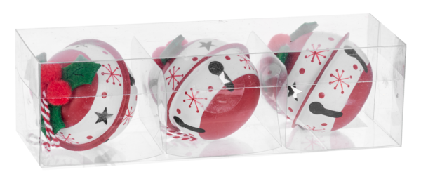 Holiday Jingle Bell Boxed Ornaments - Set of 3