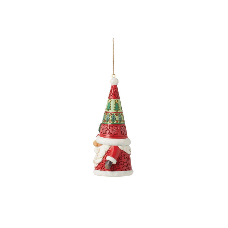 Santa Gnome with Gift Ornament