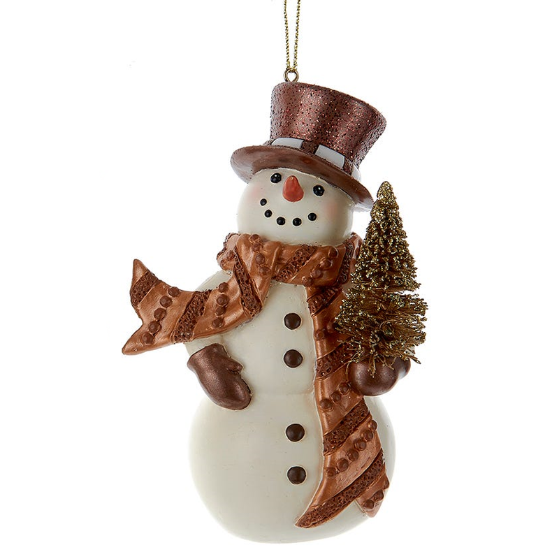 Enchanted Forest Snowman Ornament - Scarf