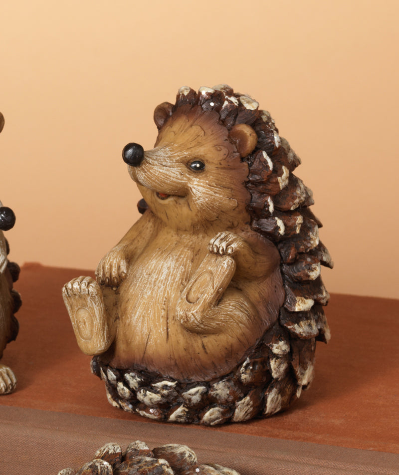 Pinecone Hedgehog - 4 Inch - Leaning Back