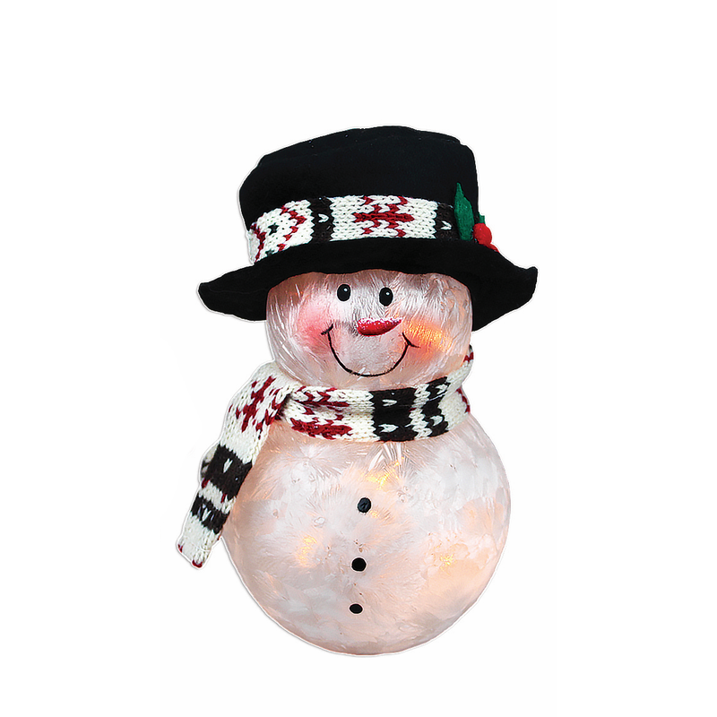 Get Your Merry On Lit Snowman - Top Hat