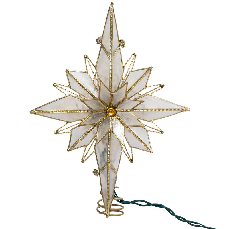 10-Light Capiz Bethlehem Star Treetop - 10 Inch