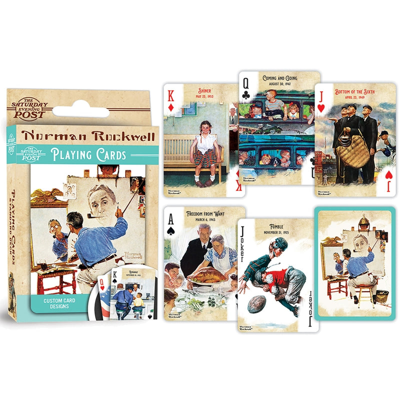 Saturday Evening Post - Norman Rockwell Playing Cards