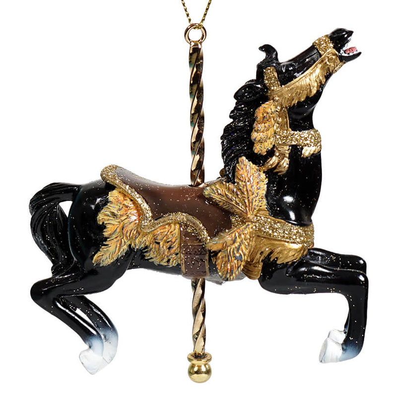 Resin Carousel Assortment Ornament - Black Horse