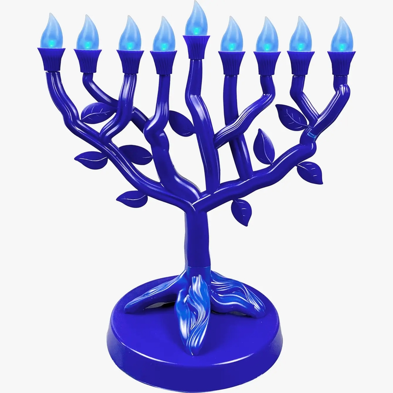 LED Menorah - Tree Of Life - Blue