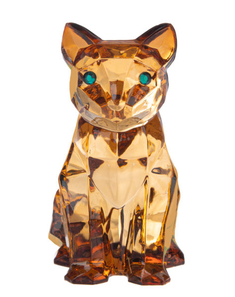 Acrylic Cat Figurine - Golden