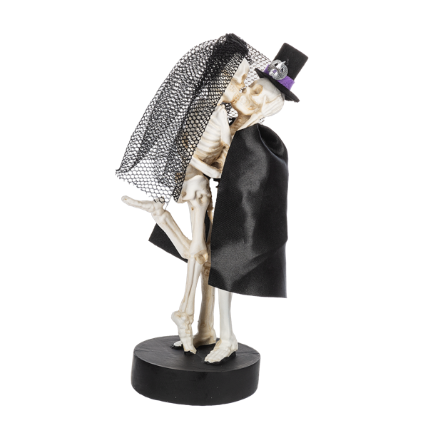 Halloween Boo Skeleton Couple Figurine