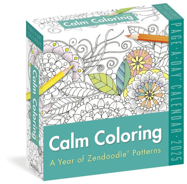 Calm Coloring Page-A-Day® Calendar 2025: A Year of Zendoodle® Patterns