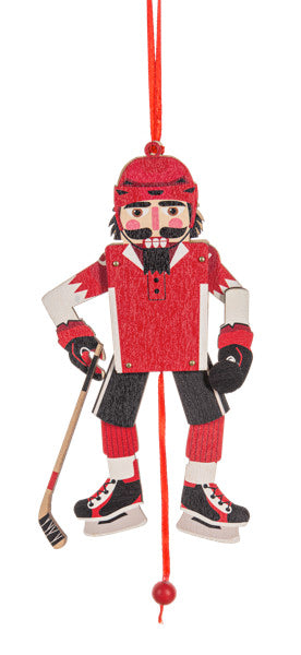 Hockey Player Pulltoy Ornament