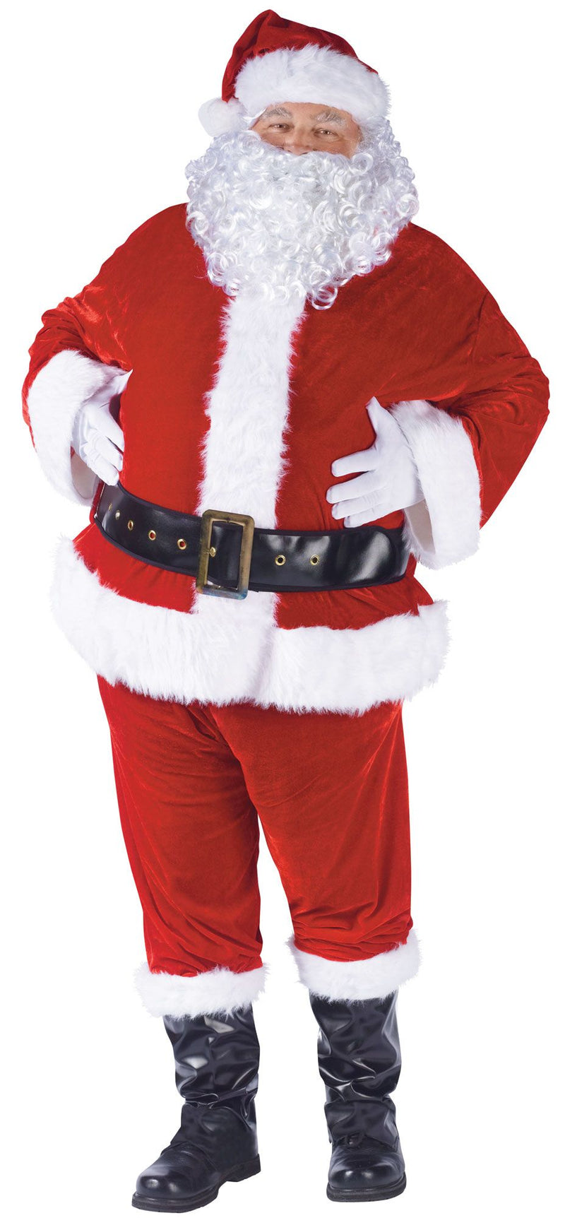 Complete Velour Santa Suit - Adult