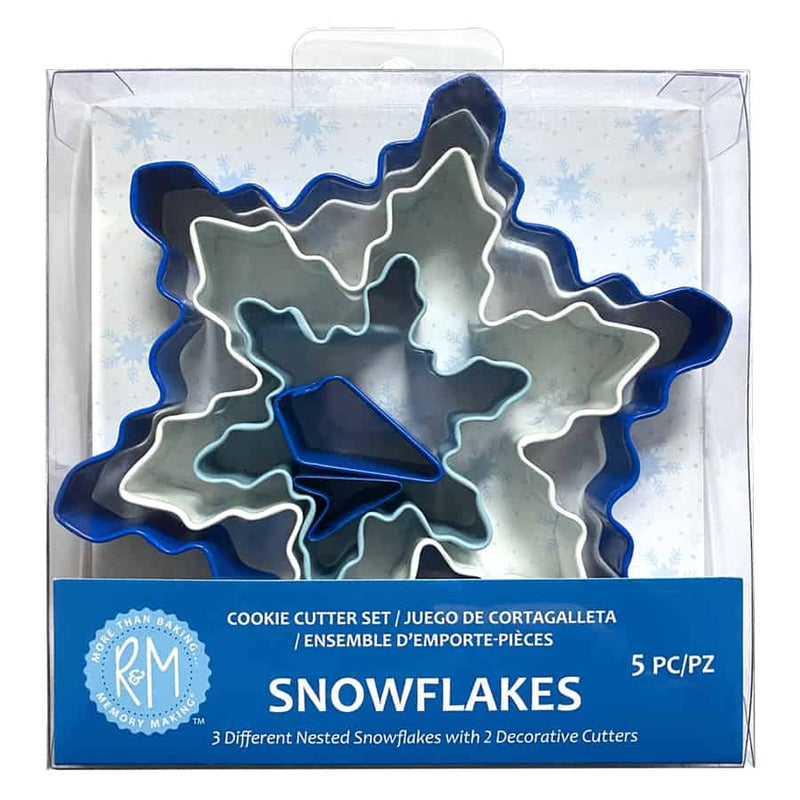 Snowflake 5 Pc Color Cookie Cutter Set