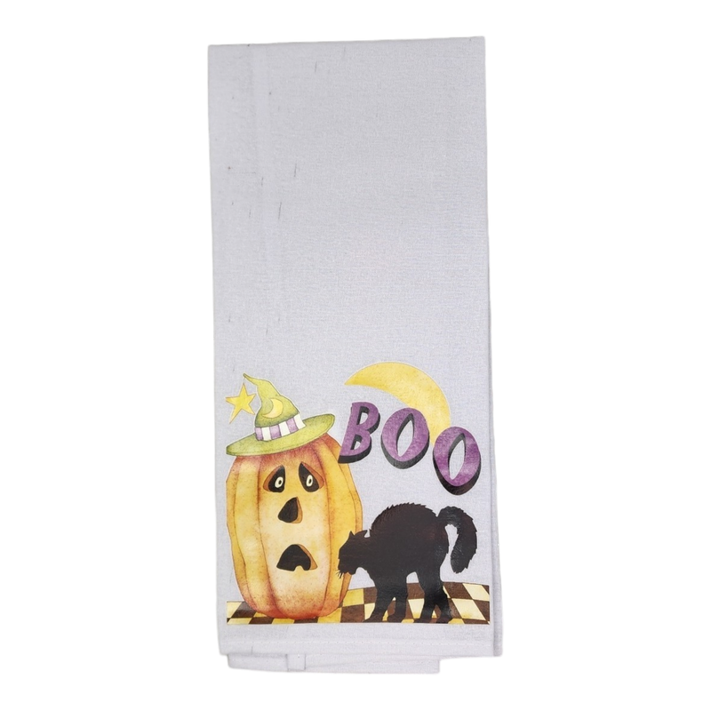 Halloween Tea Towel - Boo