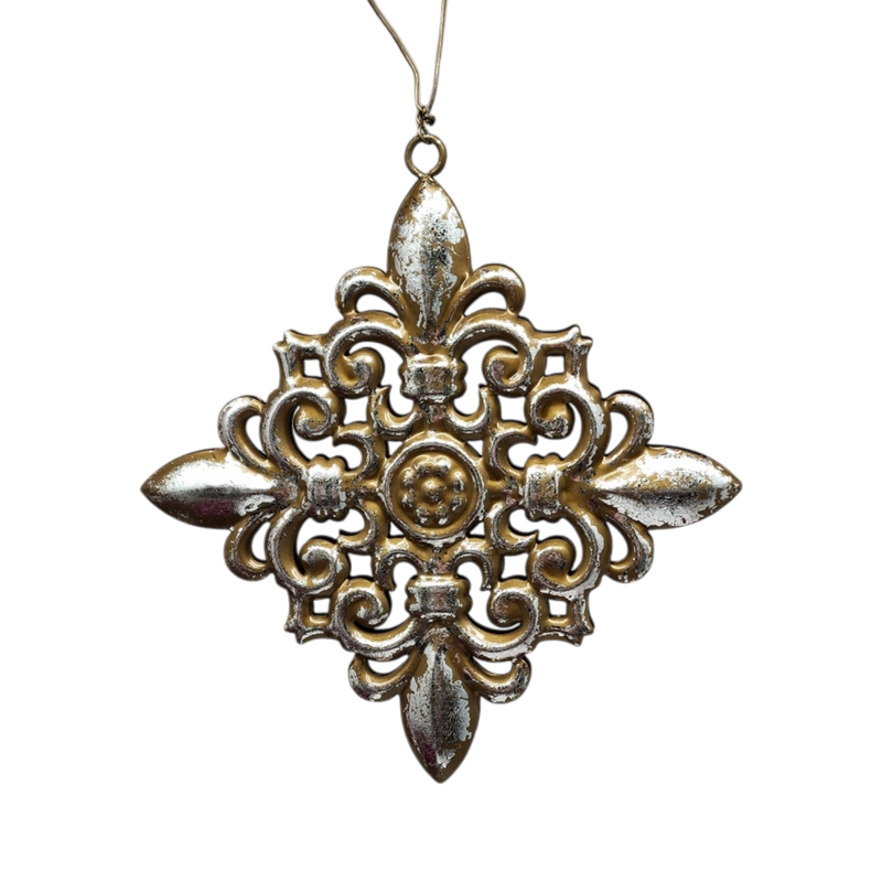 5.5 Inch Metal Ornament Filigree - Quad