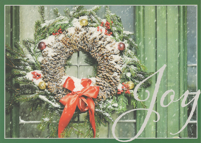 Holiday Favorites Boxed Cards - Set of 18 - Joy Wreath