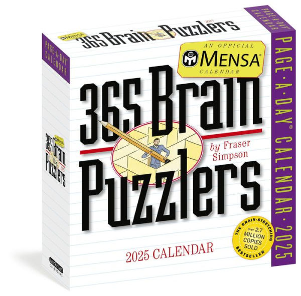 2025 Mensa 365 Brain Puzzlers Page A Day Desk Calendar