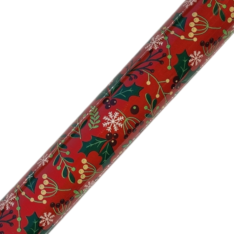 Botanical Roll Wrap - 30" x 168" - Holly Leaves