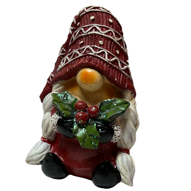 Mistletoe Holiday Gnome Figurine